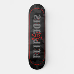 Seitenkarte gedreht skateboard