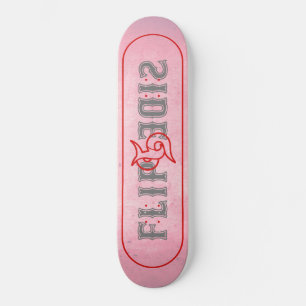 Seitenkarte gedreht skateboard