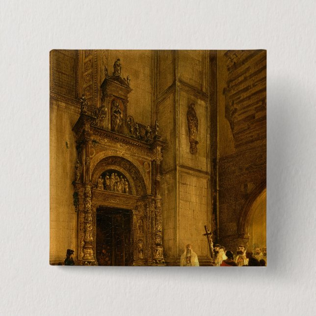 Seitenportal von Como Kathedrale, 1850 Button (Vorderseite)