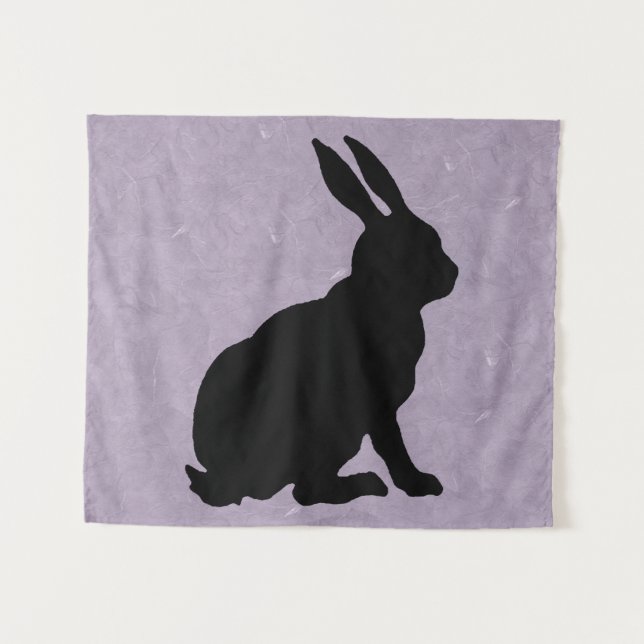 Seitenprofil Schwarze Silhouette Sitzgelegenheit L Wandteppich (Vorderseite (Horizontal))