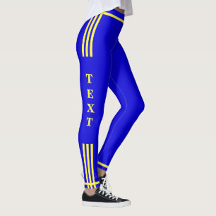 Seitenteile Sport Leggings Ihren Text und Farben