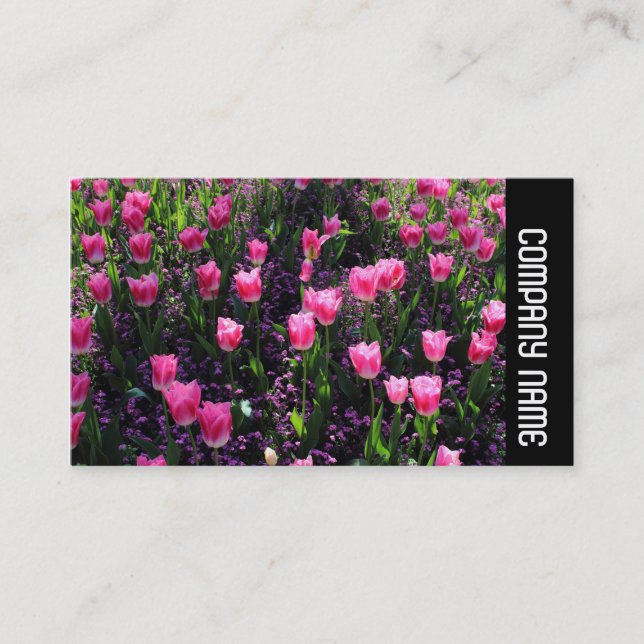 Seitliche Band - Bett aus rosa Tulips Visitenkarte (Vorderseite)