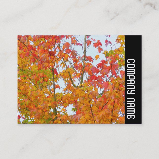 Seitliche Band - Herbstblätter Visitenkarte (Vorderseite)