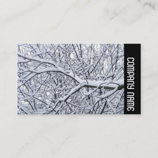 Seitliche Band - Schneebründe Zweige Visitenkarte (Vorderseite)