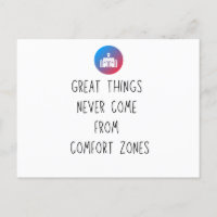 Seitliche Hustle aus meiner Comfort Zone Motivatio