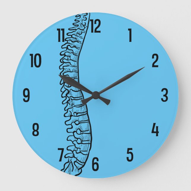 Seitliche Rückenspinenhalterung Akrylhalterung Große Wanduhr (Vorderseite)
