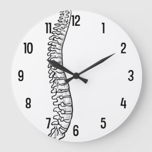 Seitliche Rückenspinenkitropraktiker Acrylmauer Große Wanduhr
