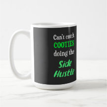 Seitlicher Hustle Cooties Neon Green Text