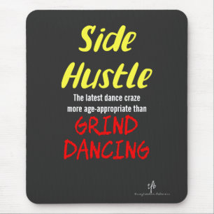 Seitlicher Hustle gegen grind tanzende Neon Gelber Mousepad