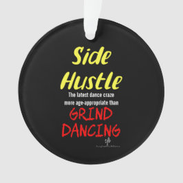 Seitlicher Hustle gegen grind tanzende Neon Gelber Ornament