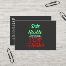 Seitlicher Hustle gegen grind tanzende Neon Green  Visitenkarte