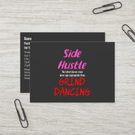 Seitlicher Hustle gegen grind tanzende Neon Pink T Visitenkarte