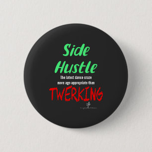 Seitlicher Hustle gegenüber zwergendem grüner gelb Button