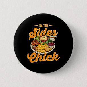 Seitwärts Huhn Thanksgiving Abendessen Truthahn Tr Button