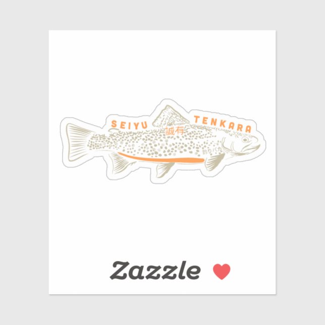 Seiyu Tenkara Tsuribaka autocollant vinyle coupé s (Feuille)