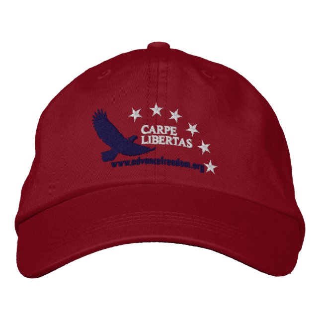 Seize Liberty Cap RED Bestickte Baseballkappe (Vorderseite)