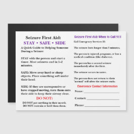 Seizure First Aid Magnetkarte