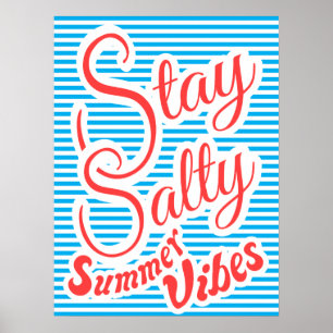 Séjour salé, Vibes d'été, affiche d'été, bleu