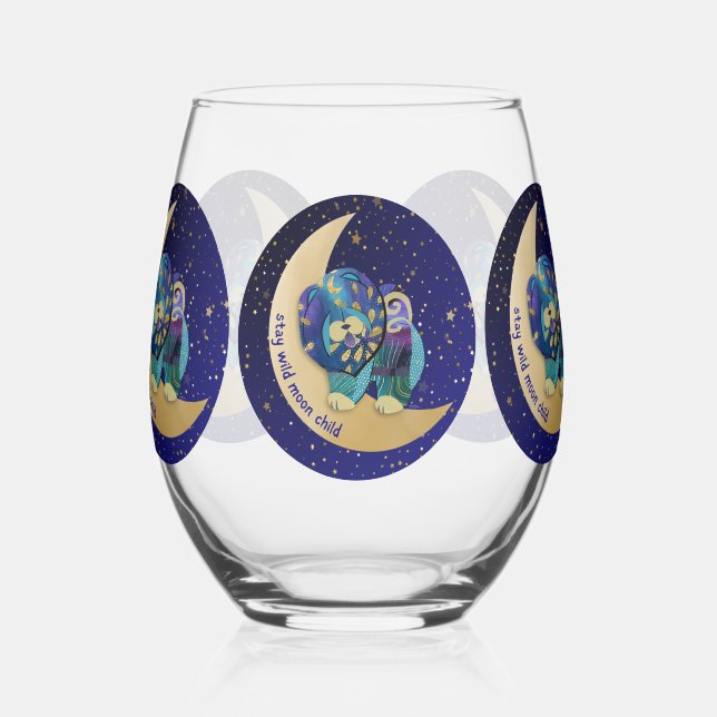 SÉJOURNER WILD MOON ENFANT Chien Chow verre à vin  (Gauche)