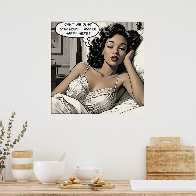 Séjournez à la maison Affiche comique Romance des  (Cuisine)