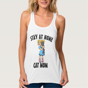 SÉJOURNEZ À LA MAISON CHAT MOM T-Shirts
