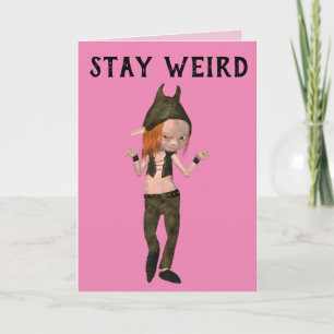 SÉJOURNEZ DES AMIS FILLES WEIRD ELF CARTES D'ANNIV