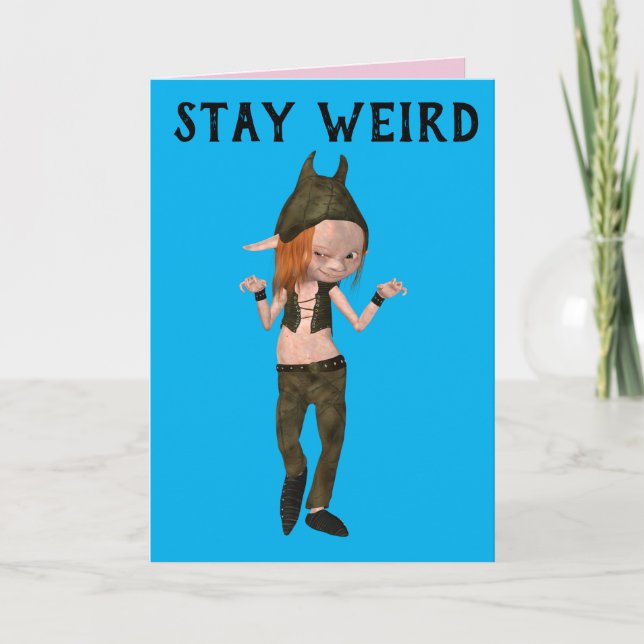 SÉJOURNEZ DES AMIS FILLES WEIRD ELF CARTES D'ANNIV (Devant)