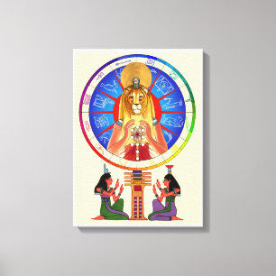 Sekhmet balanciert Zeit Leinwanddruck