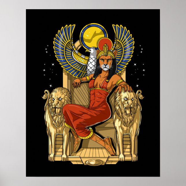 Sekhmet Egyptian Lioness Goddess Poster (Vorne)