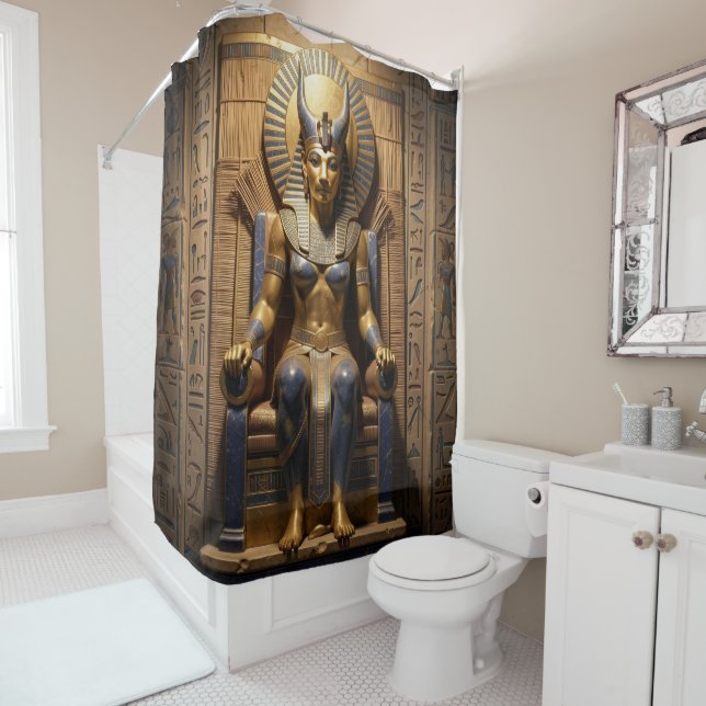 Sekhmet – Lion-Headed War Goddess Duschvorhang (Beispiel)