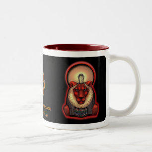 Sekhmet Tassen-Schwarzes, 11oz. Zweifarbige Tasse