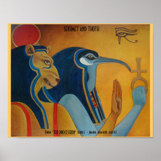 Sekhmet und Thoth Poster