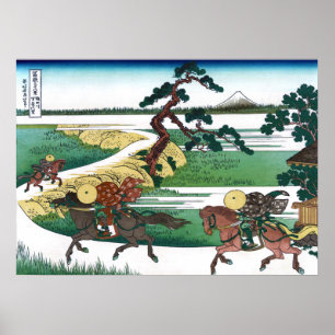 Sekiya-Dorf am Sumida-Fluss Poster