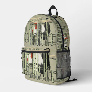 Sekka Roosters aus Momoyogusa japanische Kunst Bedruckter Rucksack