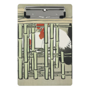 Sekka Roosters aus Momoyogusa japanische Kunst Mini Klemmbrett