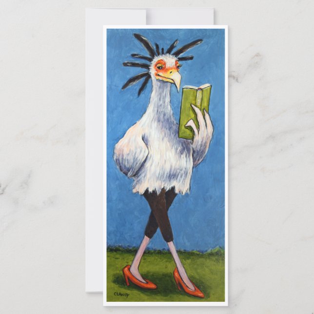 Sekretär Bird in Red Shoes Karte (Vorderseite)