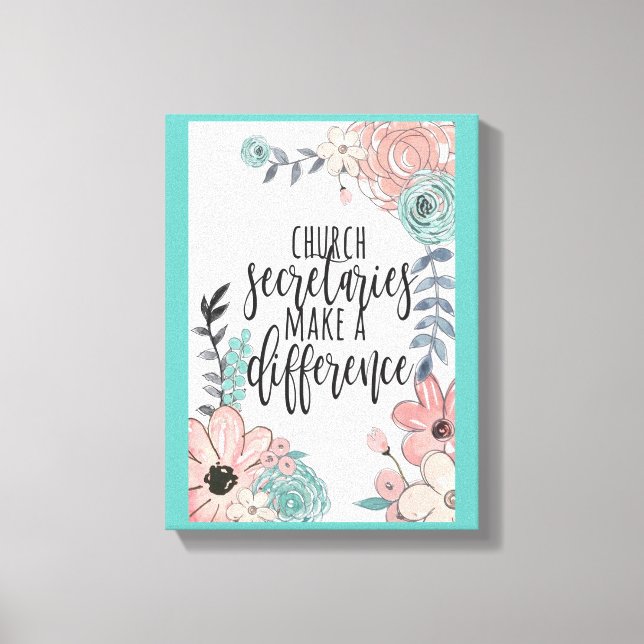 Sekretär der Kirche Stretched Canvas Print Leinwanddruck (Vorderseite)