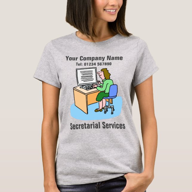 Sekretariats-Cartoon für Personalisierung T-Shirt (Vorderseite)