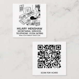 Sekretariatsservice Square Business Card Quadratische Visitenkarte