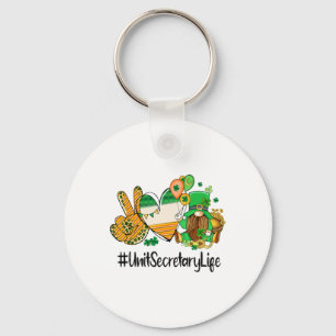 Sekretärin des Friedens Liebe St Patricks Day Gnom Schlüsselanhänger