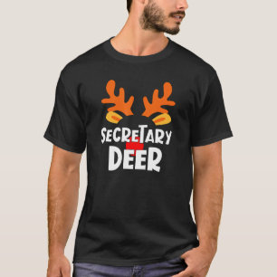 Sekretärin Hirsch Matching Familienamt Weihnachtsf T-Shirt
