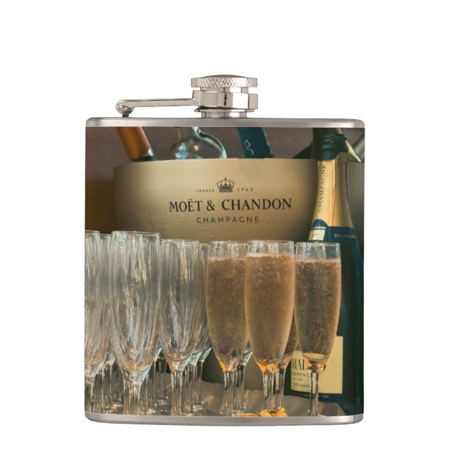 Sektflasche Flachmann (Vorderseite)