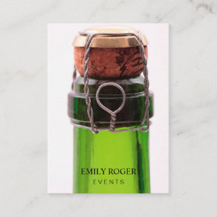 Sektflasche Visitenkarte