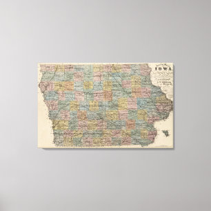 Sektorkarte von Iowa Leinwanddruck