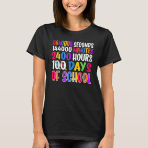 Sekunden Minuten Stunden zählen 100 Tage der Schul T-Shirt