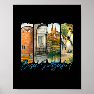Sel Schweiz Reisender Liebhaber Reise Pinselstrich Poster