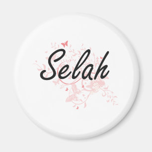 Selah künstlerischer Namensentwurf mit Magnet