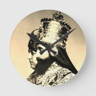 Selassie I Jah Rastafari Rasta Reggae Livity Roots Runde Wanduhr