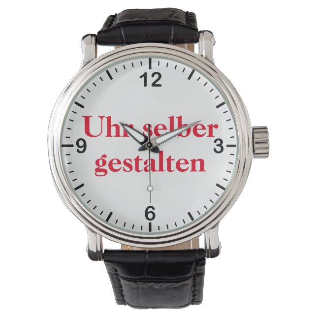 selber gestalten armbanduhr (Vorderseite)