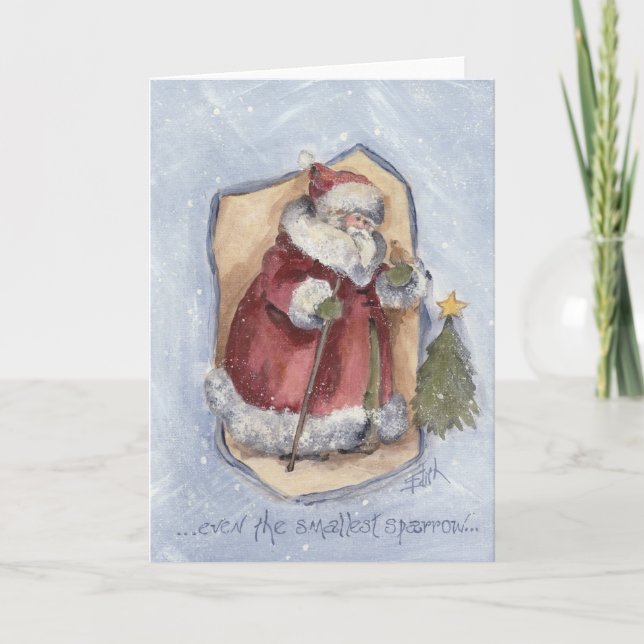 SELBST DER KLEINSTE SPARROW FEIERTAGSKARTE (Vorderseite)